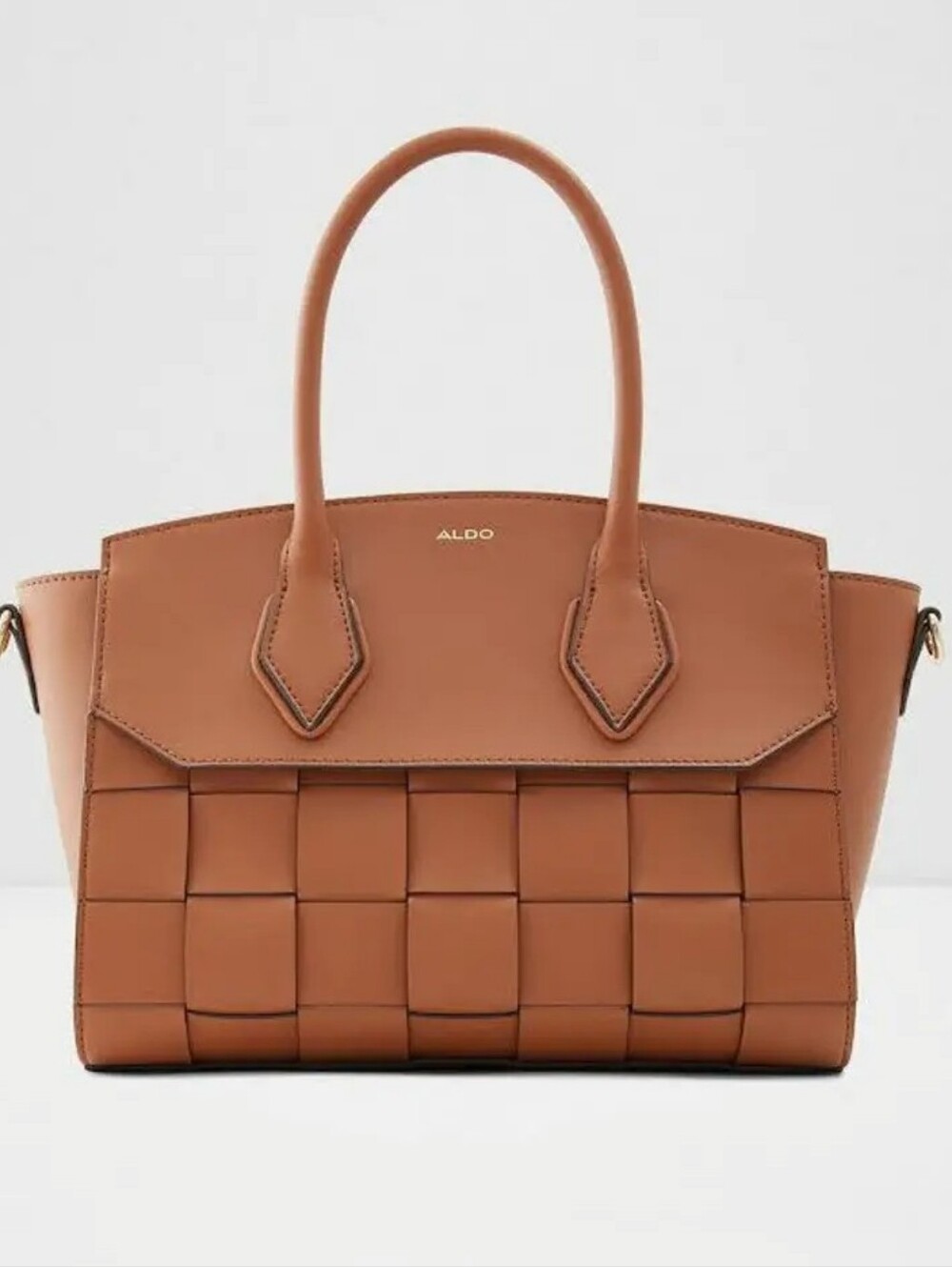 ALDO Woven Satchel in Tan